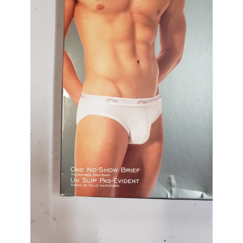 2(X)IST Underwear Mens Medium Black Microfiber Waistband No Show Hip Brief NWT - Picture 2 of 6